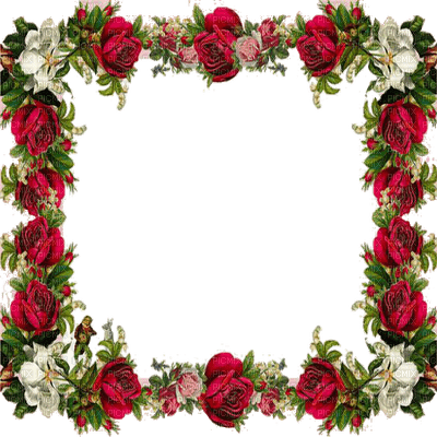 RED ROSES FRAME - бесплатно png