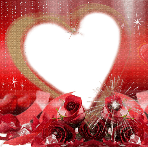 Valentine's.Cadre.Frame.Red.Victoriabea - Free PNG