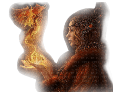 woman with dragon bp - png gratuito