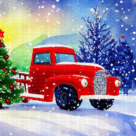 kikkapink vintage background car christmas - 無料のアニメーション GIF
