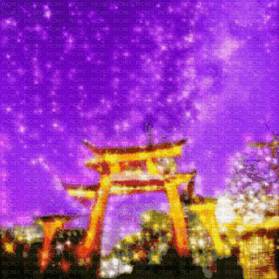 Purple Asia Background - GIF animé gratuit