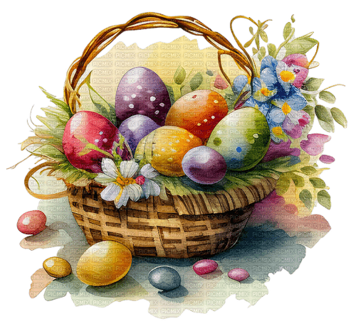 Easter-basket-egg, Adam64 - δωρεάν png