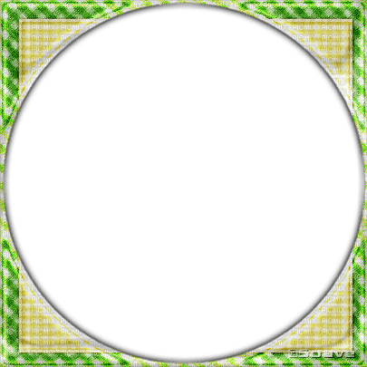 soave frame circle vintage texture yellow green - gratis png