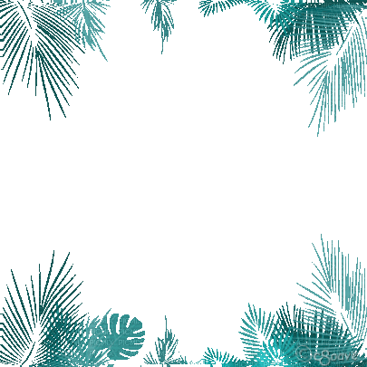 soave frame animated leaves tropical palm summer - Animovaný GIF zadarmo
