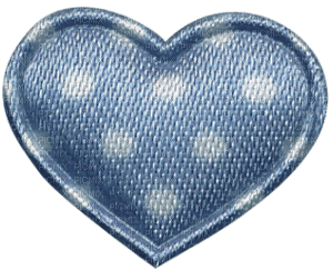Polkadot Heart blue - Free PNG