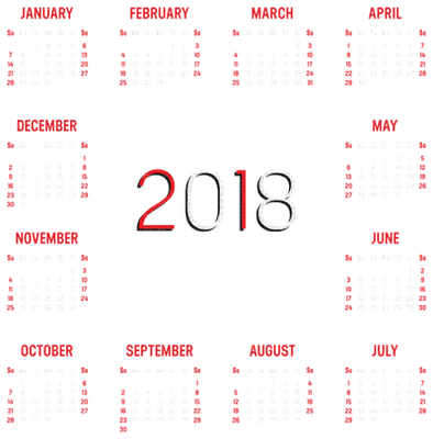 loly33 calendrier 2018 - gratis png