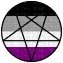Asexual ace Pride pentagram - zdarma png