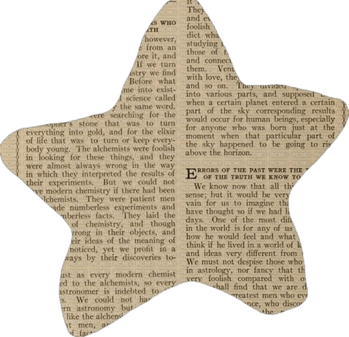 book page paper star cutout - png ฟรี