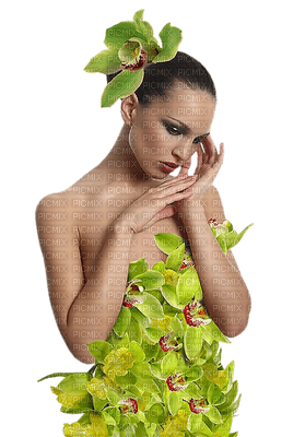 Kaz_Creations Woman Femme Green - png gratis