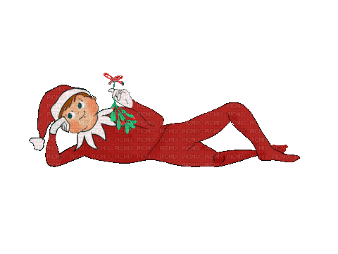 Christmas.Elf.Noël.red.gif.Victoriabea - Animovaný GIF zadarmo