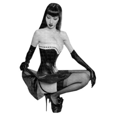 femme gothique - 免费PNG
