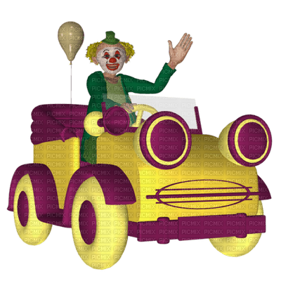 Kaz_Creations Clowns Clown Car - darmowe png