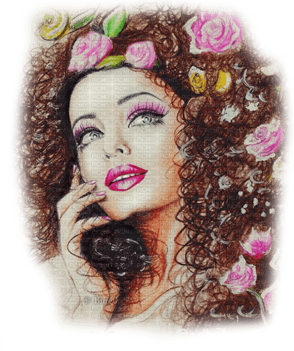 Y.A.M._Vintage Spring woman girl - δωρεάν png