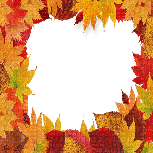 dolceluna autumn frame leaves - png gratis