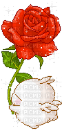 kawaii lapin rose - Безплатен анимиран GIF