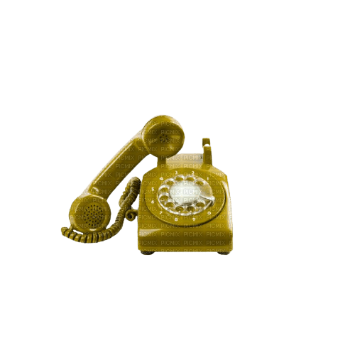 Kaz_Creations Telephone-Gold-Yellow - png grátis