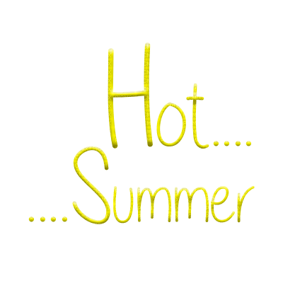 dolceluna hot summer text yellow - gratis png