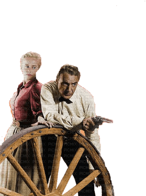 western Gary Cooper et Maria Schell - zdarma png
