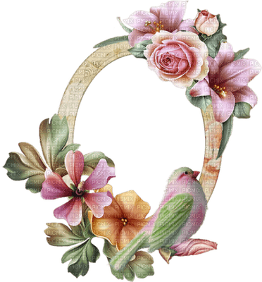 MMarcia cadre frame floral deco - nemokama png