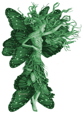 Y.A.M._Fantasy fairy green - darmowe png