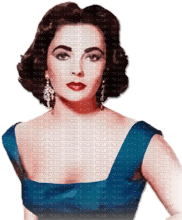soave Elizabeth Taylor woman vintage blue - gratis png