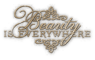 soave text deco beauty is everywhere sepia - png gratuito