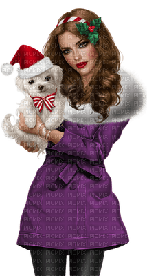 Kaz_Creations Colour Girls Christmas Noel Dog Pup - бесплатно png