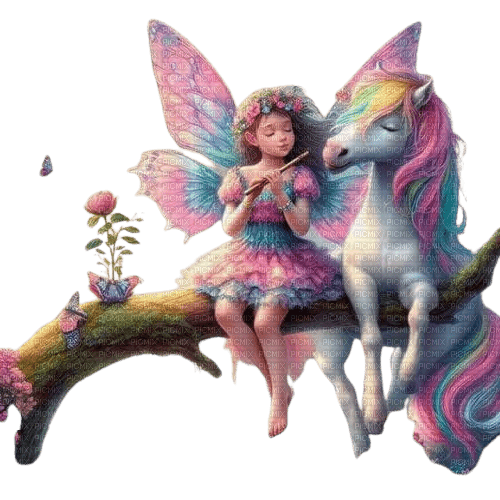 loly33 fée licorne - 免费PNG