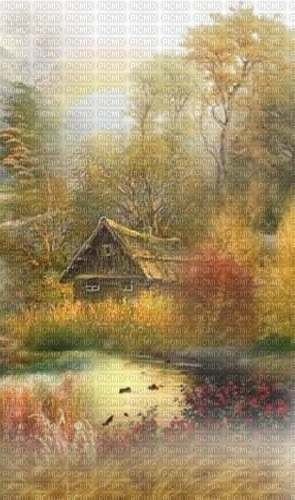 Landschaft, Hütte, Hintergrund - бесплатно png