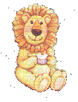 Lion With Cupcake - Free animated GIF