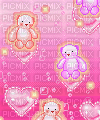 pixel teddy bears gif - GIF animado grátis
