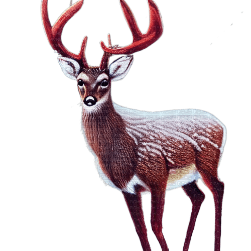 kikkapink winter deer animal - zdarma png