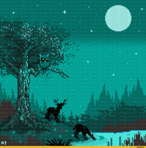 deer at night - 無料のアニメーション GIF