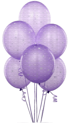 Kaz_Creations Purple Balloons - PNG gratuit