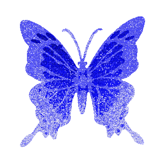 blue butterfly animated - Gratis animerad GIF