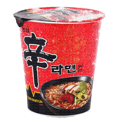 Shin Ramyun Ramen Noodle Soup Glitter - GIF animate gratis
