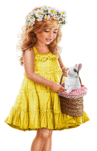 Easter. Girl. Rabbit. Leila - besplatni png