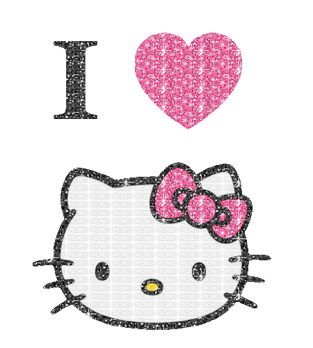 Hello Kitty Glitter Edit #2 (VantaBrat) - GIF animé gratuit