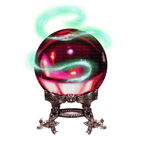 Crystal Ball.Pink.Green - PNG gratuit