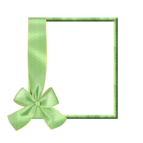 Frame Green Ribbon - 免费PNG