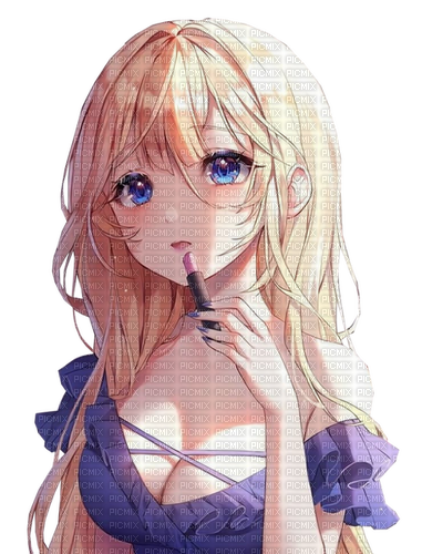 Anime Girl as Beauty. {Transparent} - Free PNG