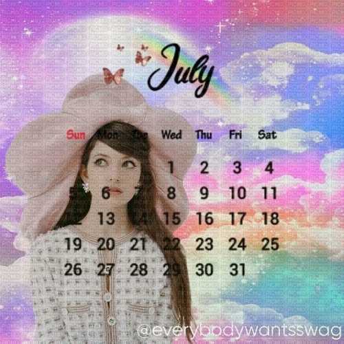 Mackenzie Foy calendar july - png gratuito