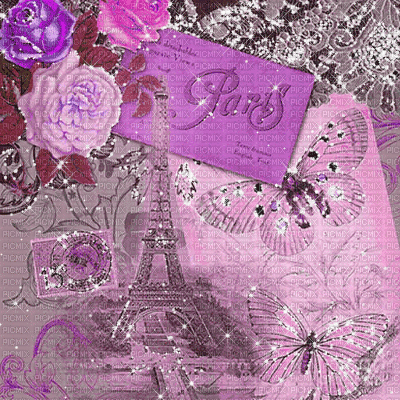 dolceluna purple paris animated gif fond - GIF เคลื่อนไหวฟรี