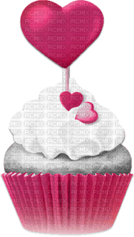 soave deco valentine cup cake heart - png ฟรี