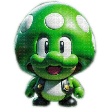 Green Mario Toad - PNG gratuit