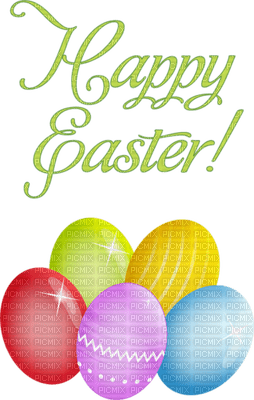 Kaz_Creations Easter Deco Text Logo Happy Easter - png gratis