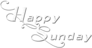 soave text happy sunday white - Free PNG