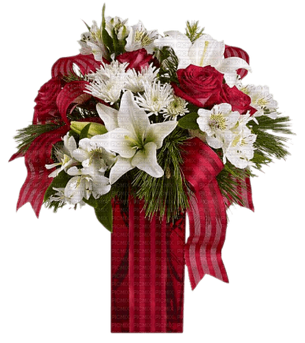 Christmas Flowers Bouquet - zadarmo png