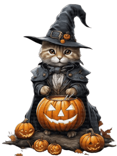 loly33 chat halloween - darmowe png
