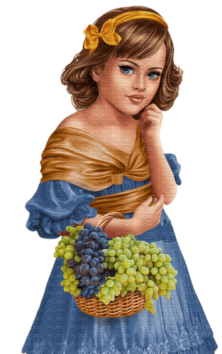 Girl. Children. Grapes. Leila - ücretsiz png